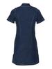Women's Denim Skirt Dress: Short Sleeve, Cardigan Style with Cinched Waist and Pockets