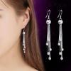 Korean Style Retro Beaded Tassel Drop Earrings for Women