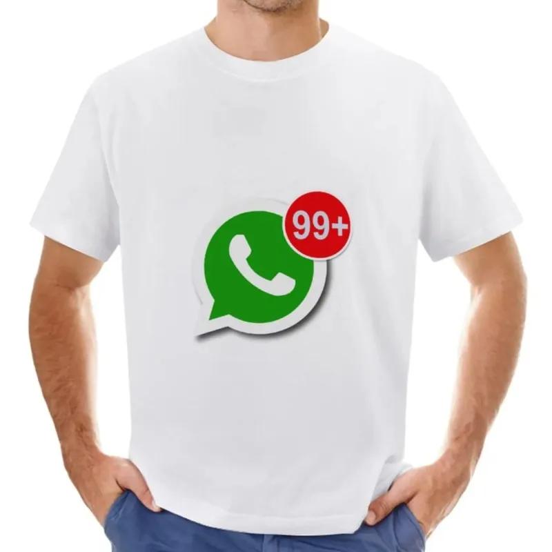 Heavyweight T Shirts Summer Tops T Shirt for Men  WhatsApp Messages T-Shirt  Harajuku  Oversized T Shirt  Streetwear