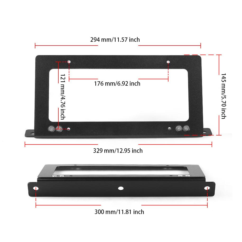 Car Front License Plate Protection Bracket Fixing Frame Mounting Drilling Holder Exterior Artifact Parts Accessories