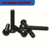 300pcs M4 Black Hex Pan Head Screws and Nuts Set, Black Round Cup High Strength Screws