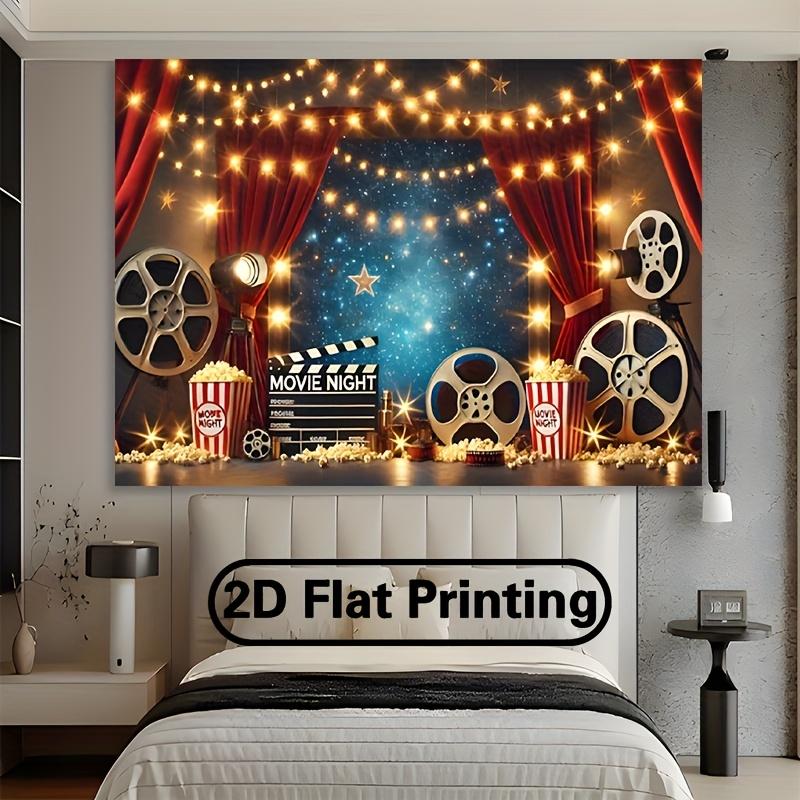 2D plane - 1 movie night polyester photography background banner indoor and outdoor decoration banners