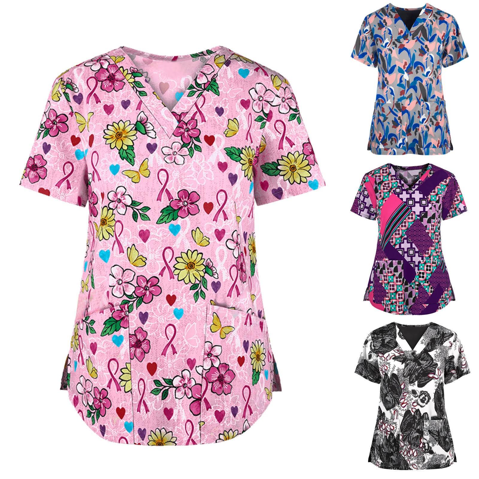 

Женские топы с коротким рукавом и v-образным вырезом, рабочая блузка