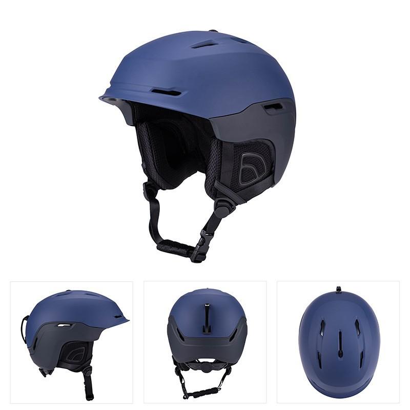 

Ski Helmet Large Size Single Double Board Equipment Protective Gear Warm Head Circumference Snow темно-синього кольору