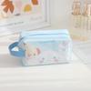 Head Pochacco Polka Dots Pu Travel Storage Bag For Cosmetics And Use Stationery
