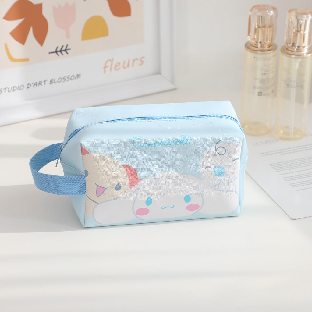 Head Pochacco Polka Dots Pu Travel Storage Bag For Cosmetics And Use Stationery