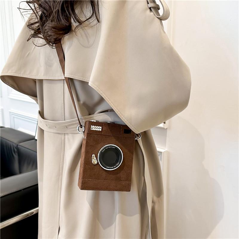Textured new women's bag fashion camera box bag retro shoulder messenger women's bag