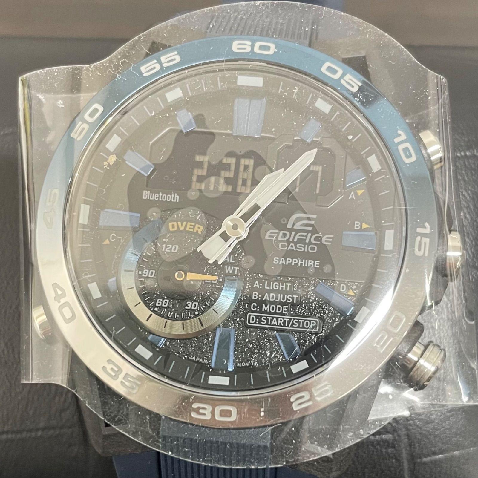 Использовал (р) [Новый, неиспользованный товар] CASIO Casio EDIFICE ECB-40 ECB-40 функция Bluetooth цифровой, аналоговый часы/2702