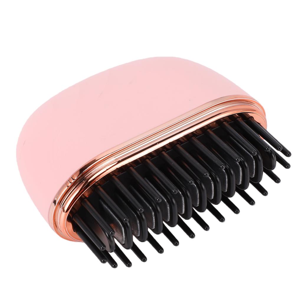 Mini Hair Straightener Brush Cordless Rechargeable Multifunctional Hair Straightener Comb Pink