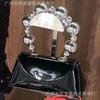 French Shiny Diamond Women'S Handbag Steel Ball Wrist Fresh Macaron Small Square Bag Girl Street