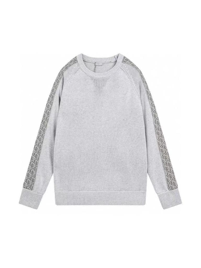 Unisex Trendy Round Neck Jacquard Knit Sweater - Autumn/Winter High-End Style