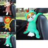 Cute Car Tissue Box For Backseat Plush Material Cartoon Character Design