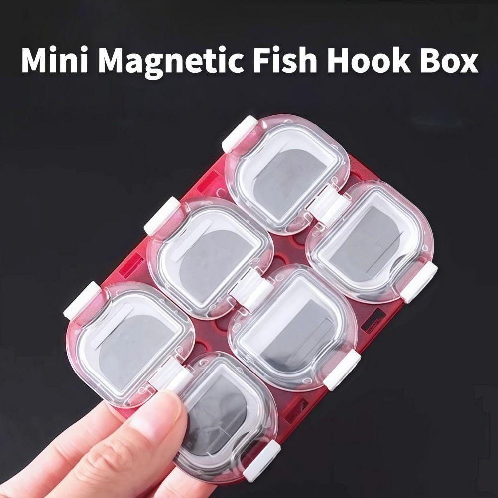 Waterproof Fishing Gear Accessory Box Red Fish Hook Storage Box Outdoor Fishing