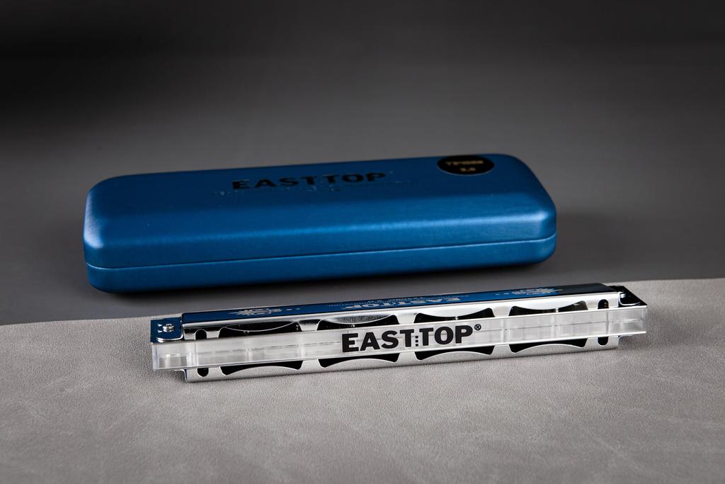 EAST TOP Tremolo Professional Stainless Steel with Leather Cleaning and Airtight Design for Beginners and Advanced Players 24-Hole C-Key Harmonica,