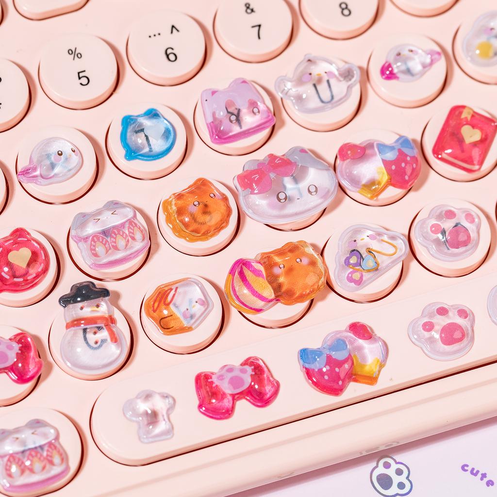 JIAMEI Sweet Sugar Party 7.0+8.0 Series Kawaii Cartoon Relief Cute Grain Paste DIY Creative Aesthetics Stationery Medium Sticker