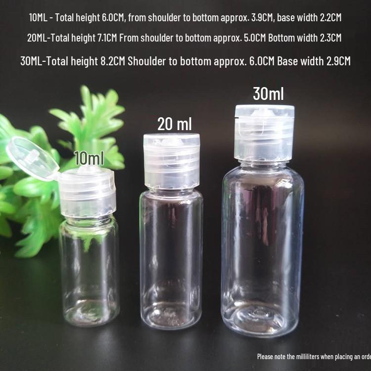 10/20/30ml Flip-Top Butterfly Cap PET Plastic Sample Bottles