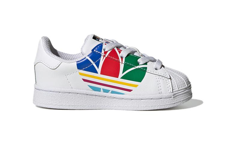 Adidas Originals Superstar Pure EI TD Slip Resistant Cushioning Low top Skateboard Shoes White Red Green FW4017