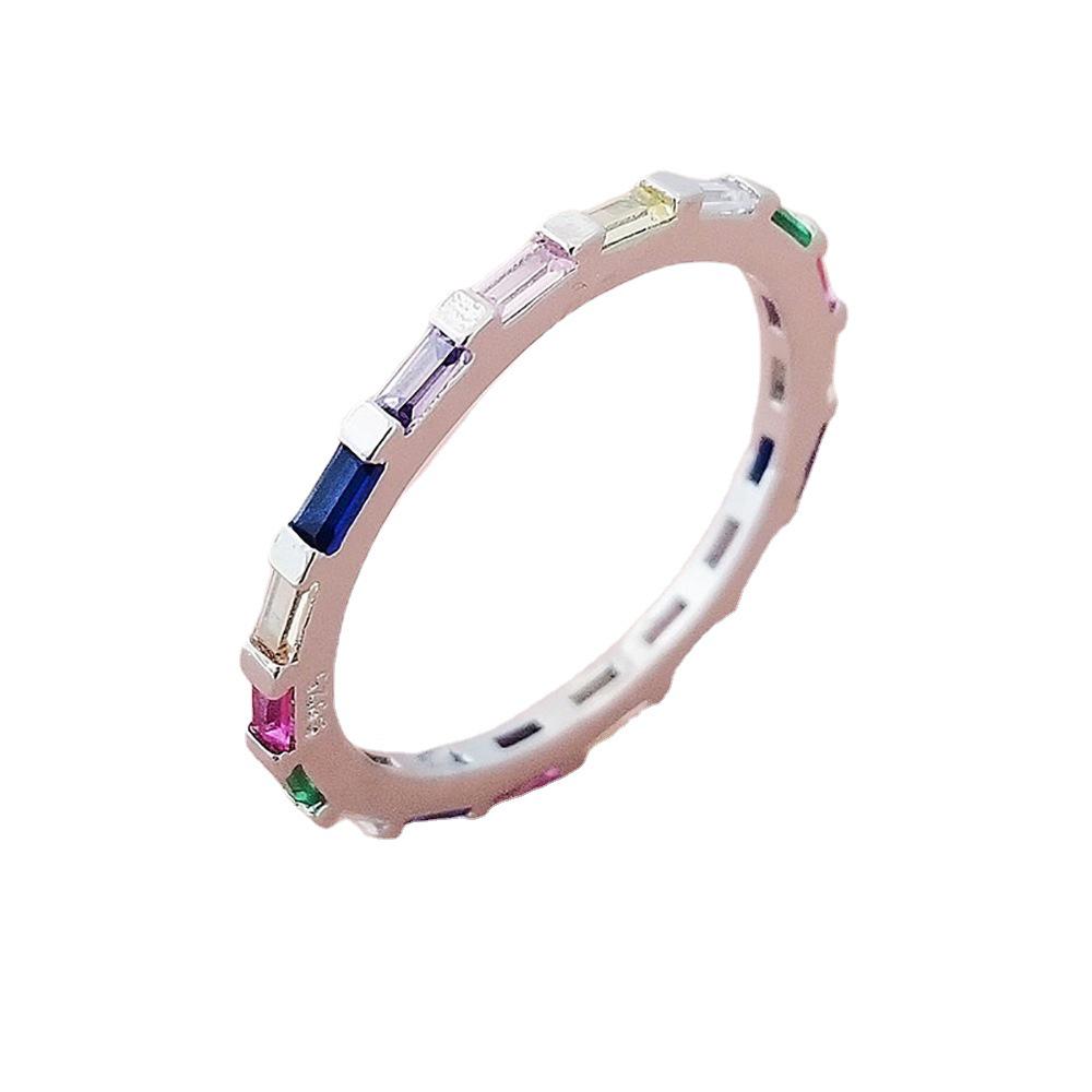 European & American Minimalist Multi-Color Diamond Band - R7032: Fashionable, Exquisite, Universal Fit.