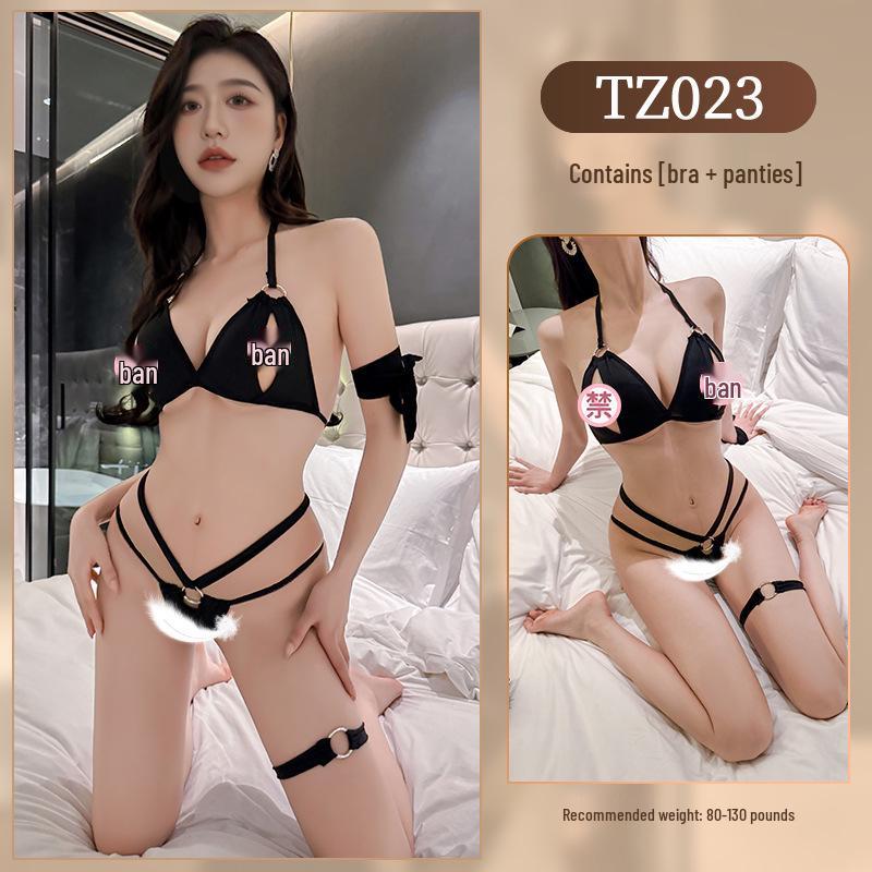 Jiuli Qingchuan Sexy Sheer Lingerie Set - Pure Desire See-Through Pajamas with Webbing Fun.