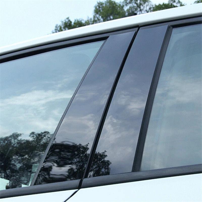 4Pcs Window Trim Covers Center Film Column B C Pillar Posts Sticker Car Accessories for Toyota Tundra Crew Max Cab/Double Cab 2007-2020