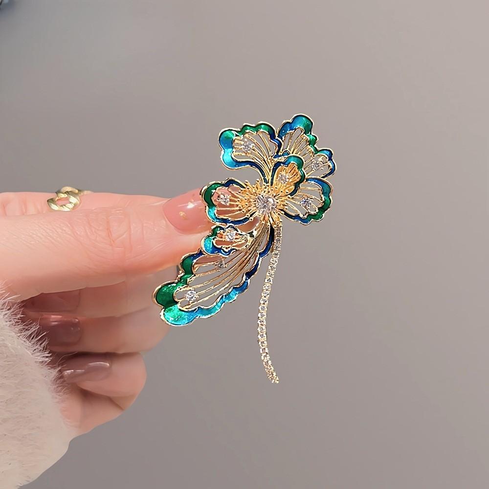 

Retro- Brooch With Auspicious Cloud And Flower Pin Accessory one size