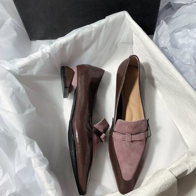 Spring Autumn New Sexy Fashion Color Matching High Heels New Elegant and Comfortable Banquet Thick Heel Women's Shoes