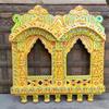 Hand-Painted Wooden Jharokha Frame: Indian Wall Hanging Decor