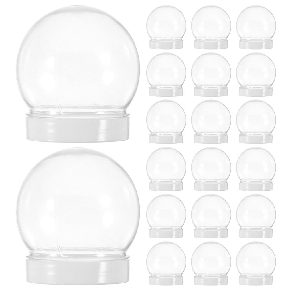 Water Globe Jars Transparent Snowball Clear Display Case Candy Small with Lids Child