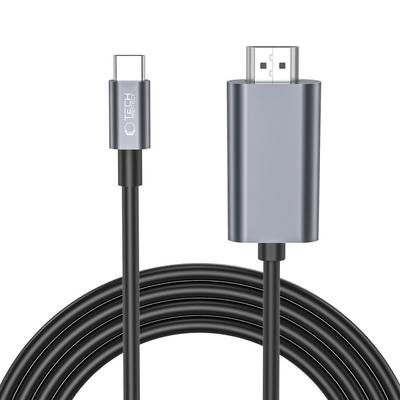 Kabel Przewód USB-C - HDMI 4K 60Hz 2m - Czarny