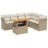 VidaXL Garden Lounge Set with Cushions 7 Pcs, Patio Sofas, Patio Furniture Set, Outdoor Furniture, Beige 3270848