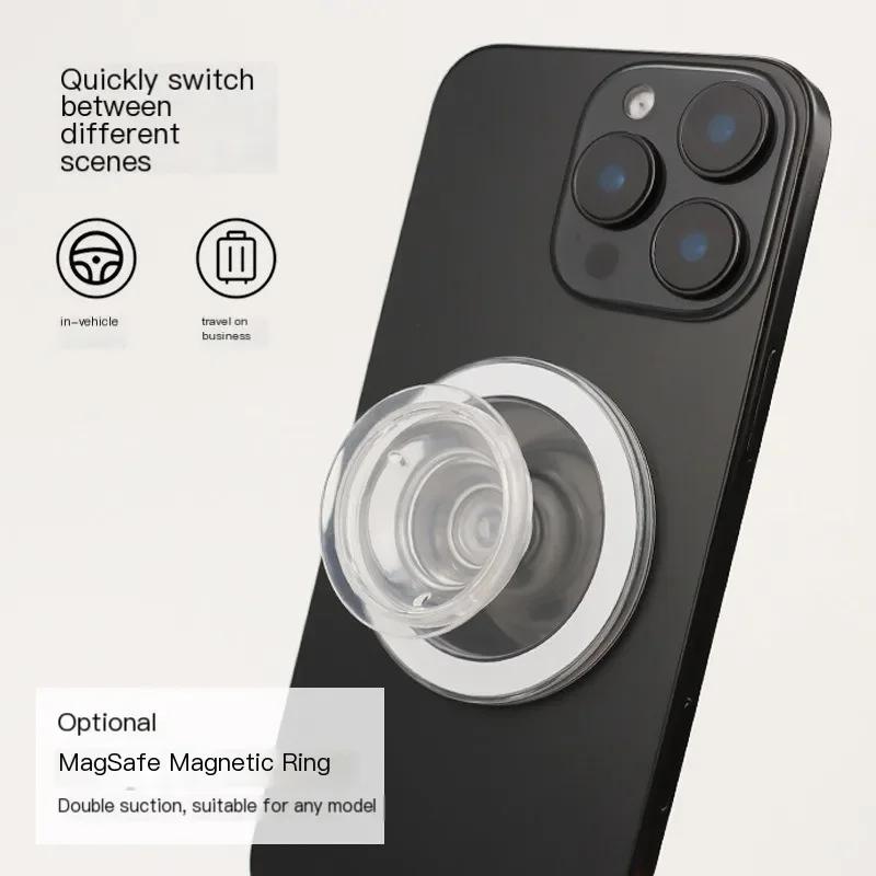 Magnetic Safe Ring Finger Expanding Stand Folding Mobile Phone Grip Holder Socket Pocket Support for iPhone Mac Samsung Xiaomi