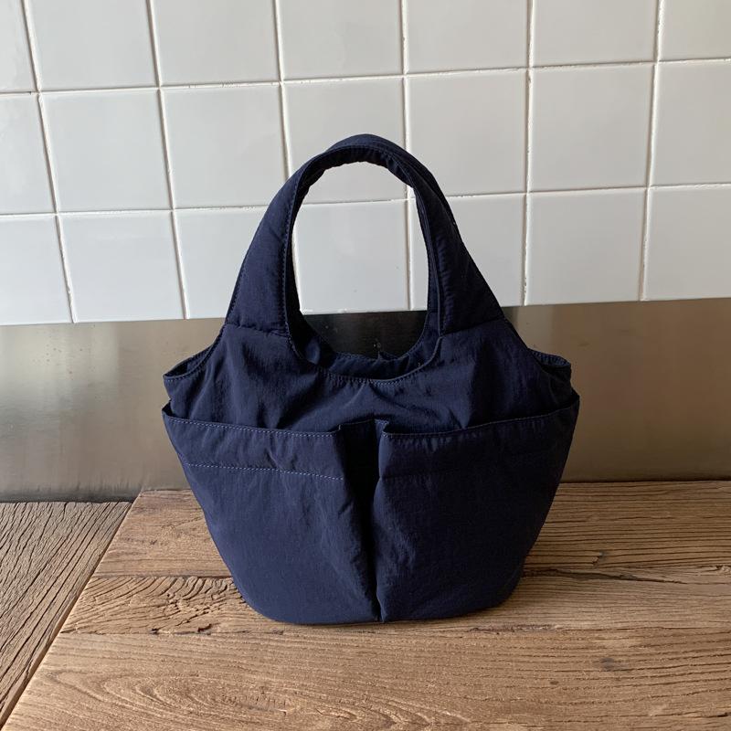 

Vegetable basket handbag bag women s commuter bag multi-pocket handbag bento bag bucket bag student handbag чёрный