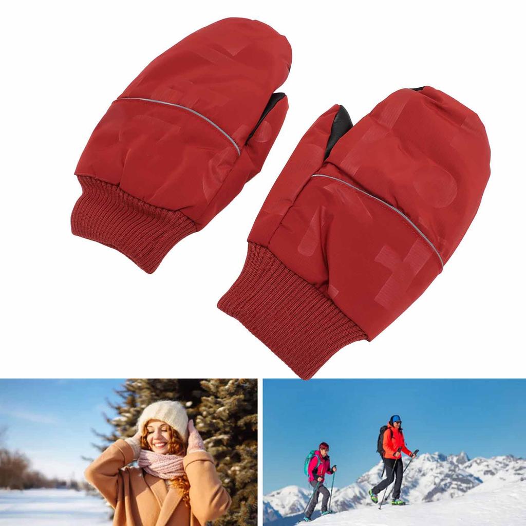 Daunenhandschuhe Wasserdicht Rutschfest Atmungsaktiv Winter Thermisch Warm Schnee-Fäustlinge für Outdoor-Aktivitäten