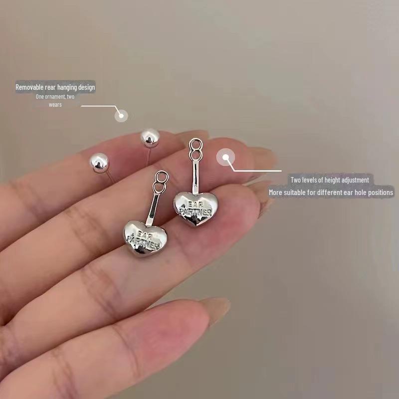 Chic Two-Way Heart Earrings: Niche Design, Elegant and Luxurious