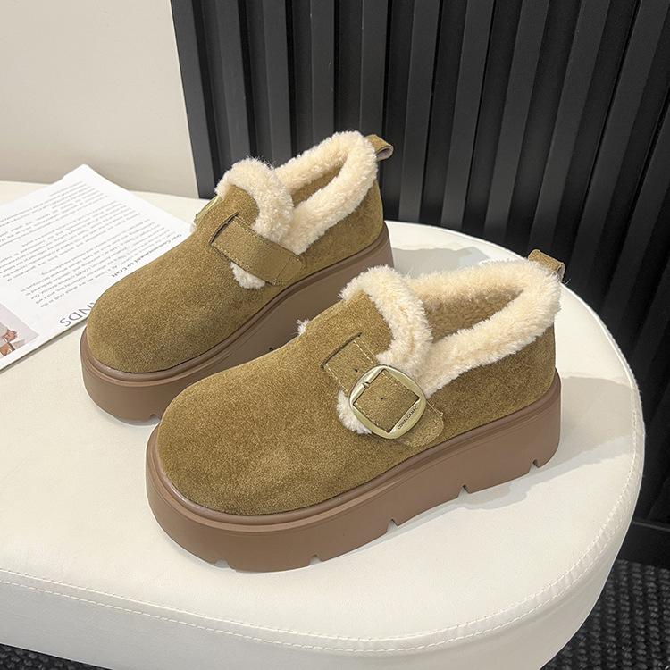 Women's Thick Bottom a Footstool Fashion Winter Lightweight Warm Anti Cold Snow Boots Non-slip Casual Sneakers Cotton Boots