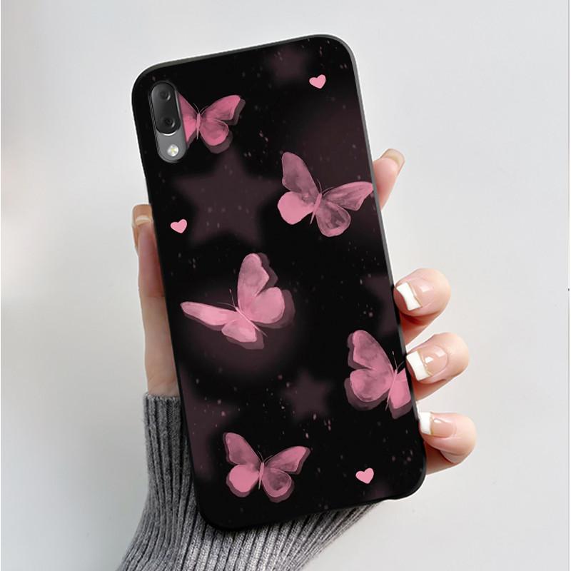 Hülle Für Sony Xperia L3 L 3 L3312 L4312 L4332 Handyhülle Luxus Mode Schmetterling Blumen Schwarzes Silikon Weiche Rückseite Abdeckung