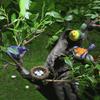 4pcs Mini Bird Nest Set Realistic Cute Resin Simulated Animal Set Funny Bird Figurines Ornament Crafts Gardening Decoration