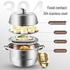 Meichu New Head Chef 304 Stainless Steel 34cm Double-Layer Steamer