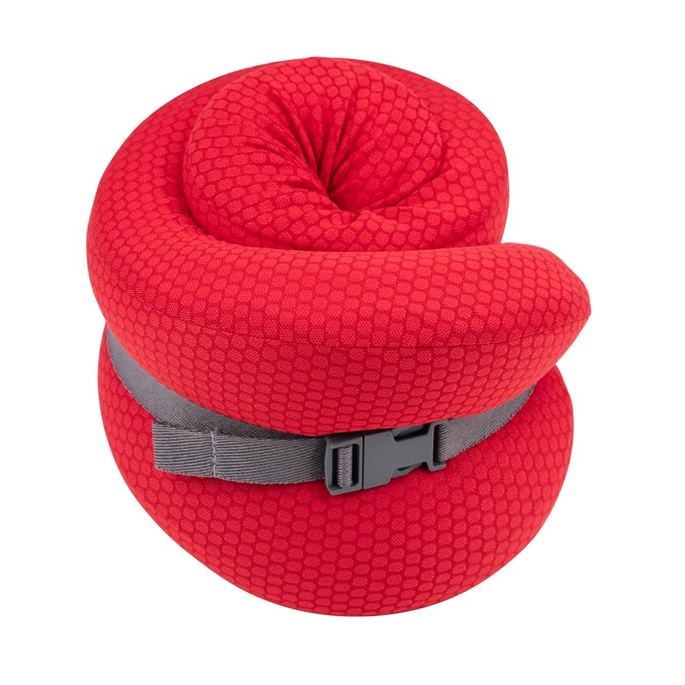 MCO Memory Foam Neck Pillow, Quick-Drying, Travel/Airplane, Red, Z0300