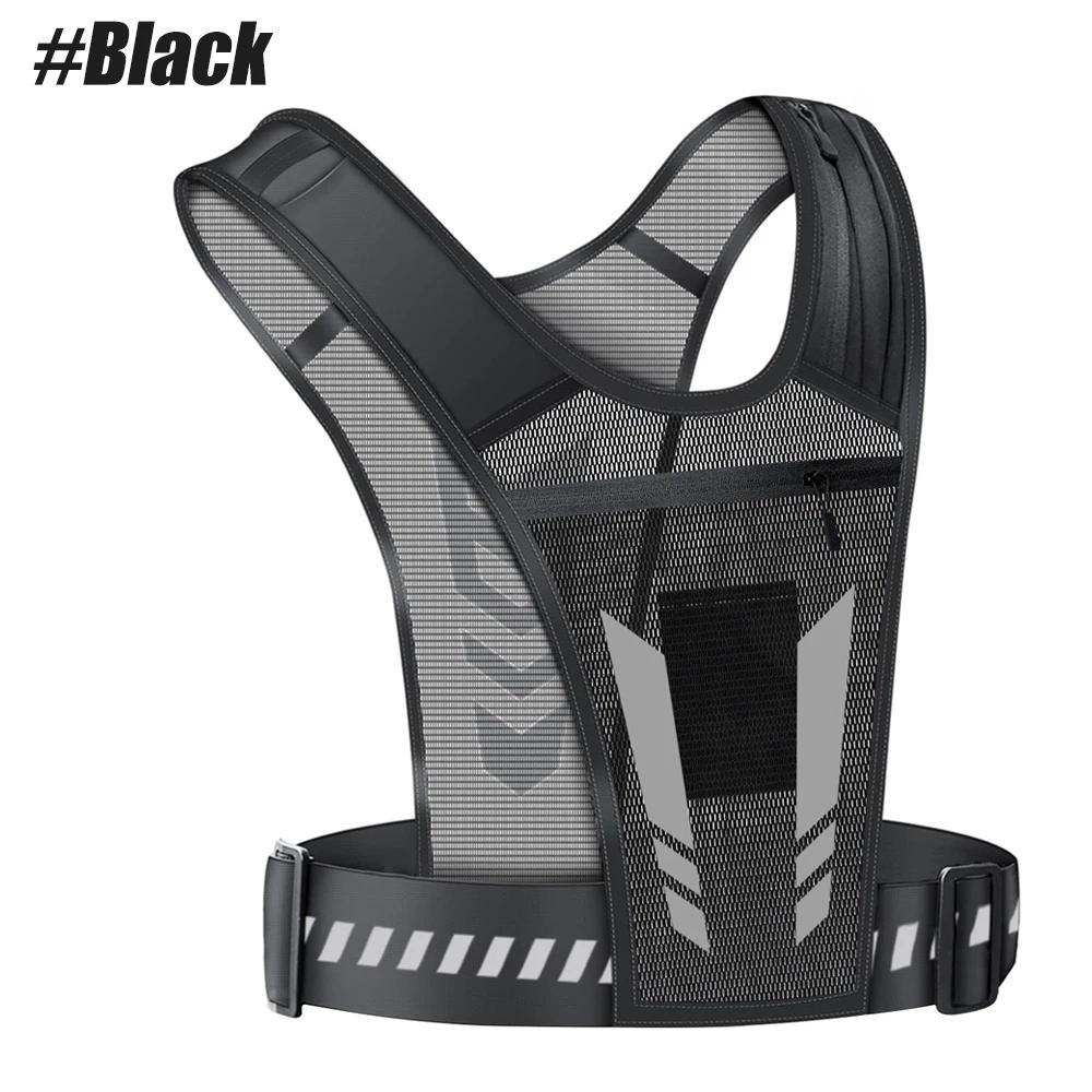 Reflective Running Phone Holder Vest For Men And Women, Jogging, Walking, Exercise,Gym, Workout, 1Pc Adjustable Strap Key Pocket
