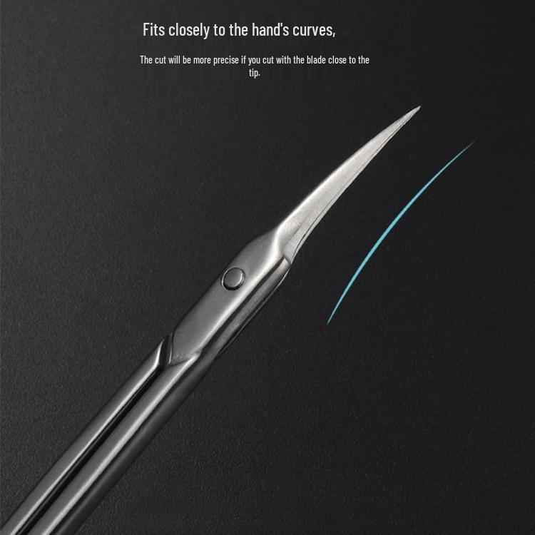 Curved Tip Russian Cuticle Scissors & Eagle Hook Nippers Set