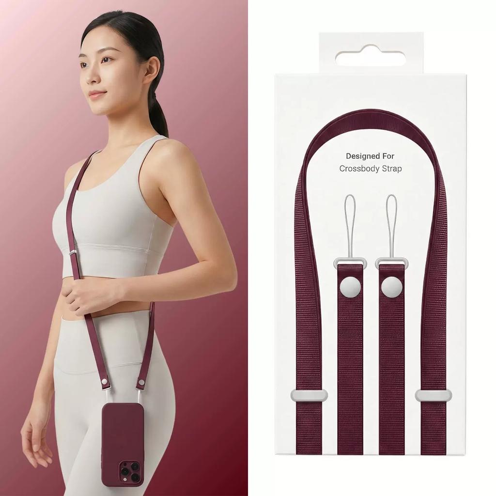 Adjustable Case Magnetic Phone Lanyard Anti-loss Durable Phone Crossbody Lanyard Woven Neck Strap for Iphone Duo 17 18 Pro Max S26 for POCO F9 Ultra