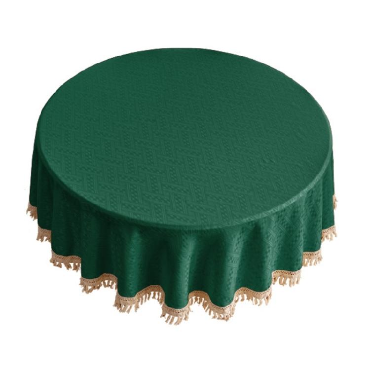 Wipe Cleaning Dining Table Protectors Jacquard Pattern Tassels Accent Sturdy Polyester Home Decoration