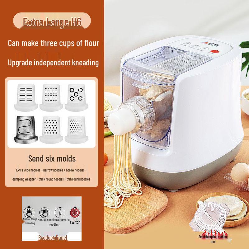Mașină Electrică Inteligentă pentru Tăiței și Aluat: Mașină Multifuncțională Complet Automată pentru Presare, Frământare și Aluat de Găluște.