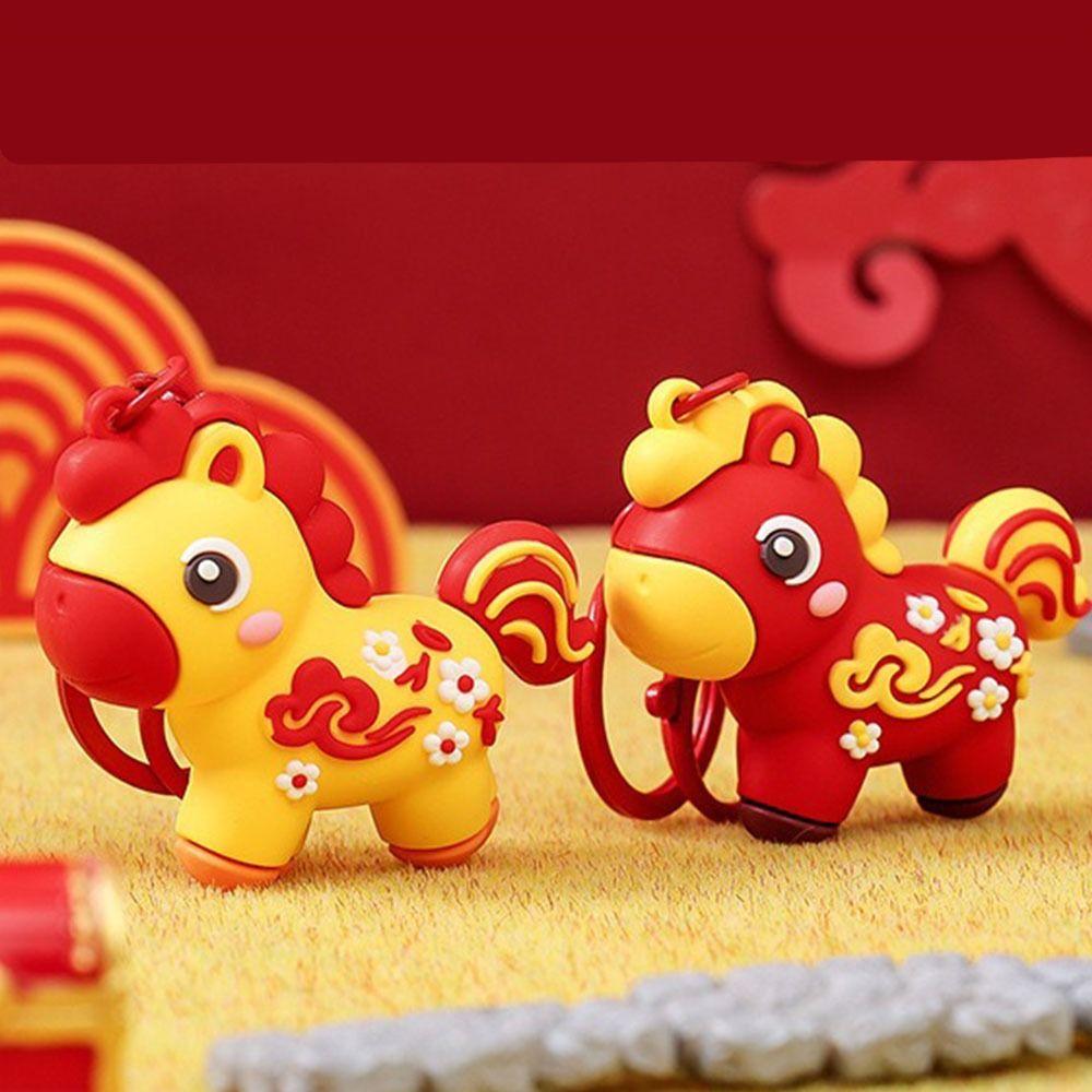 Hängender Schmuck Schlüsselanhänger Pferd Jahr des Pferdes Pferde-Design Schlüsselring Tierkreiszeichen Pony-Schlüsselanhänger Pferdejahr
