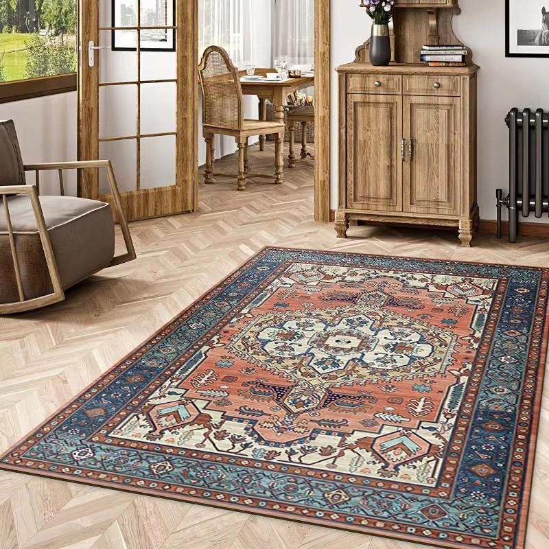 Türkiye Persian Carpet Vintage Ethnic Style Rug Living Room Decoration Rugs Living Room Bedroom Decoration Washroom Floor Mat