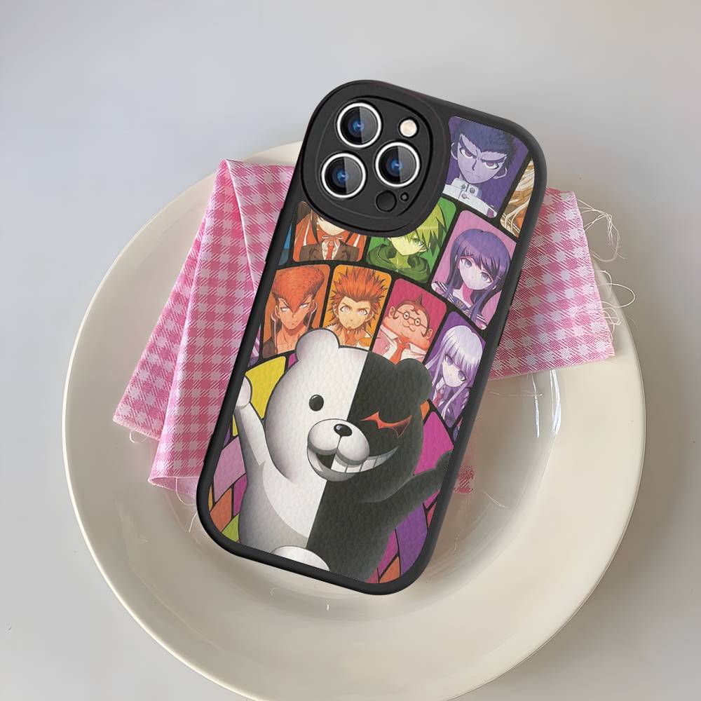 Anime Game D_DanganRonpaS Leather Phone Case For IPhone 15 14 13 Pro Max 12 11 16 Plus Phone Cover