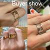 Fibonacci Spiral Golden Ratio Rings for Women Men Sacred Math Geometry Stainless Steel Adjustable Finger Ring Jewelry Gifts