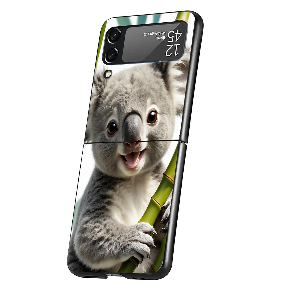 Koala Kawaii Cute Animal Phone Case For Samsung Galaxy Z Flip 7 6 5 4 3 5G Cover ZFlip7 ZFlip6 ZFlip4 ZFlip5 ZFlip3 Coque Fundas