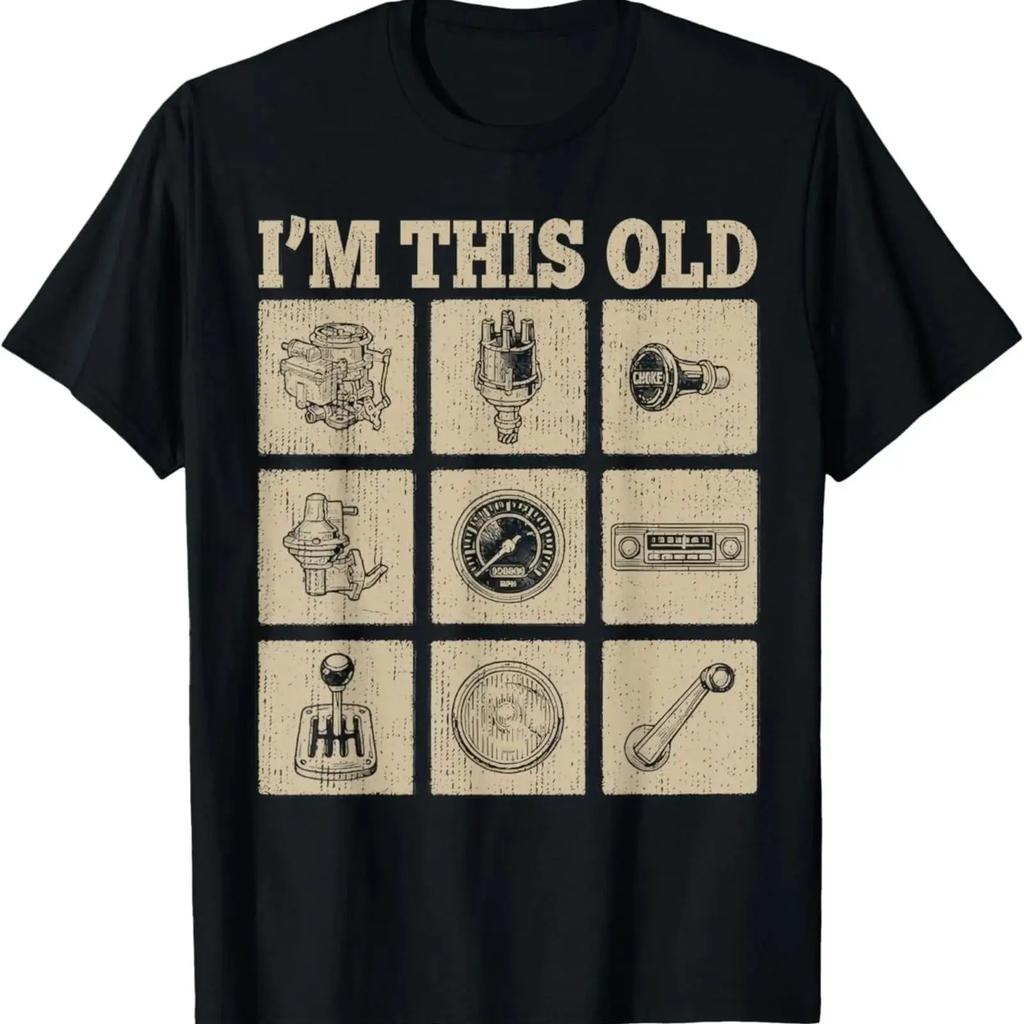 Im This Old Funny Classic Car Parts Mechanic Vintage Auto T Shirt Vintage Homme Graphic Soft Stretched Fashion